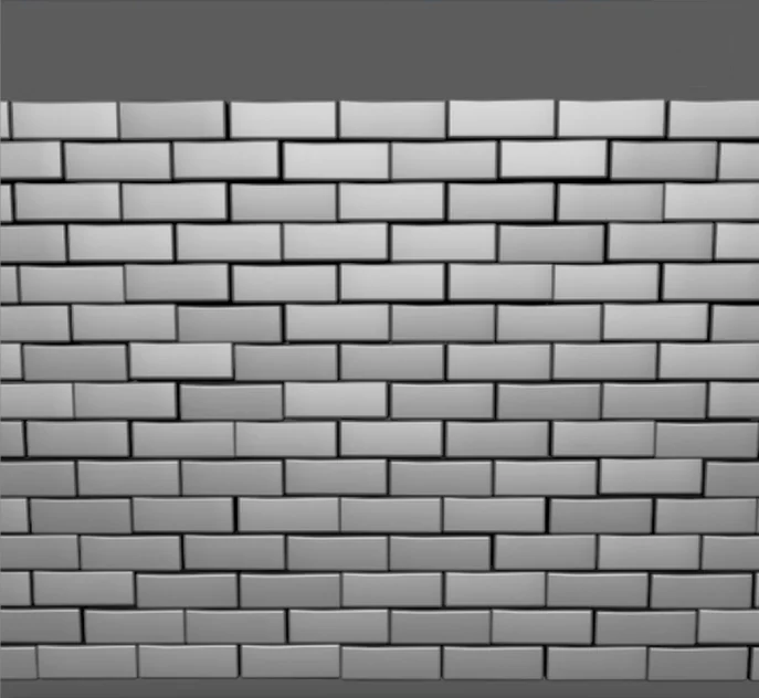 A brick wall in Maya built from one brick with Line rows and stagger